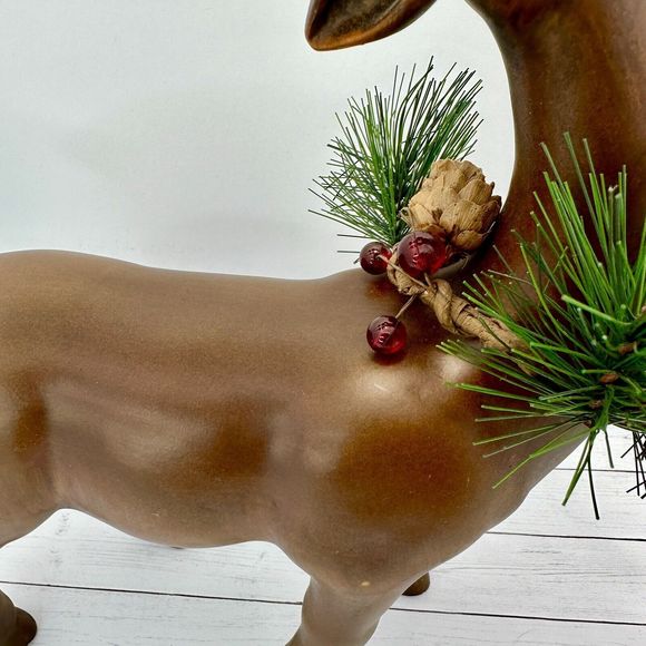 Large Resin Votive Candle Reindeer - Picture 5 of 16